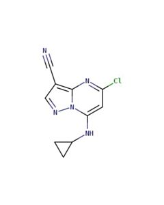 Astatech 5-CHLORO-7-(CYCLOPROPYLAMINO)PYRAZOLO[1,5-A]PYRIMIDINE-3-CARBONITRILE; 5G; Purity 95%; MDL-MFCD31642685